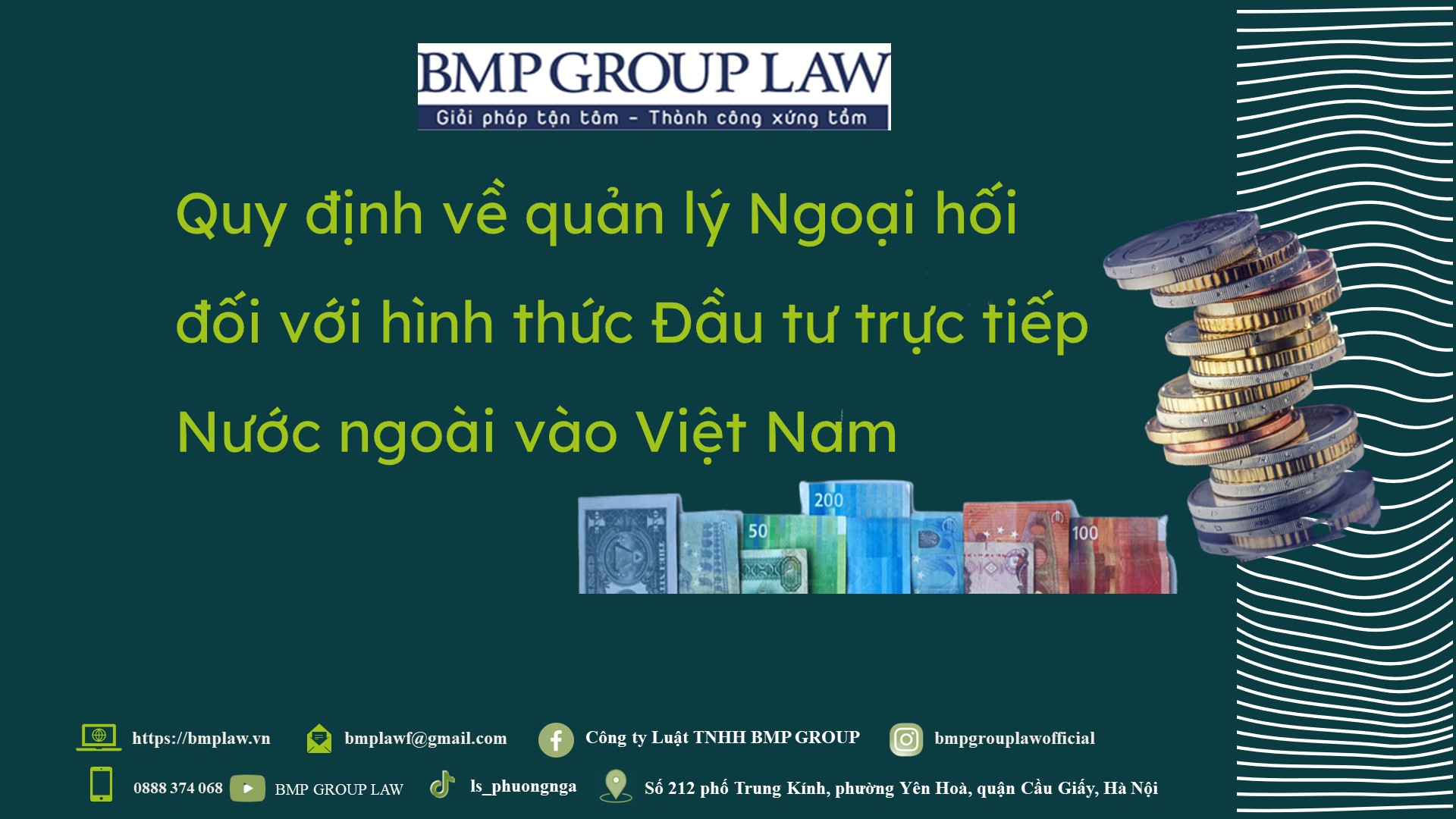 Quy ĐỊnh VỀ QuẢn LÝ NgoẠi HỐi ĐỐi VỚi ĐẦu TƯ TrỰc TiẾp NƯỚc NgoÀi VÀo ViỆt Nam Bmp Law 4344